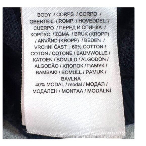 Lauren Ralph Lauren Womens Medium Navy Blue Turtleneck Sweater Ribbed Cowl Neck - Picture 4 of 6